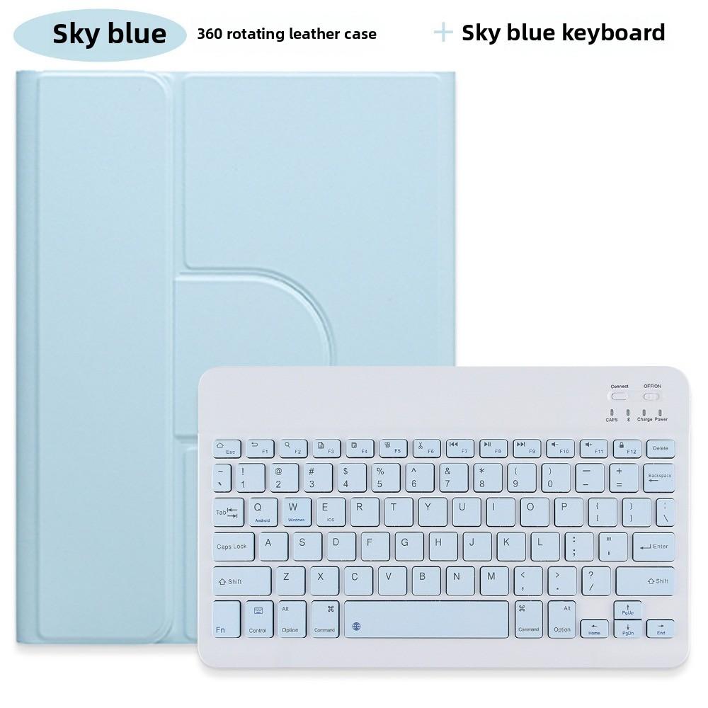 

Кожаный чехол-клавиатура Bluetooth для iPad 10-го поколения, 102 круглых колпачка, вращающаяся на 360 градусов подставка 2022 iPad 10th 10.9