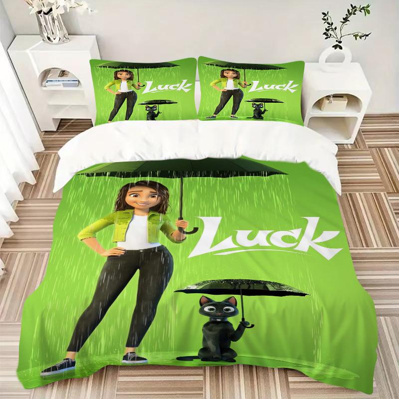 3pcs Luck Quilt Cover Set, Soft and Cozy Bedroom, Guest Room and Dorm Decorative Bedding 3-Piece Set 1 Quilt Cover + 2 Pillow Shams.Q065