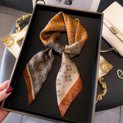 70 * 70cm New Silk Small Square Scarf For Women'S Neck Protection Professional Scarf Versatile Hair Tie Headscarf Scarf