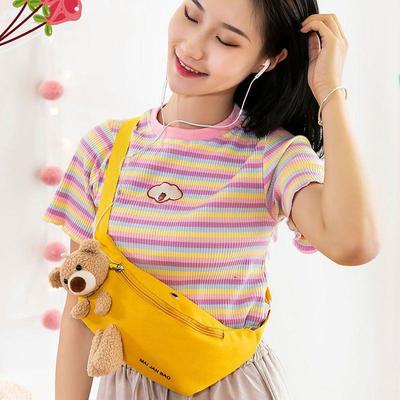 Τσάντα καμβά Γυναικεία χαριτωμένη μαθητική τσάντα στήθους Τσάντα ώμου χιαστί