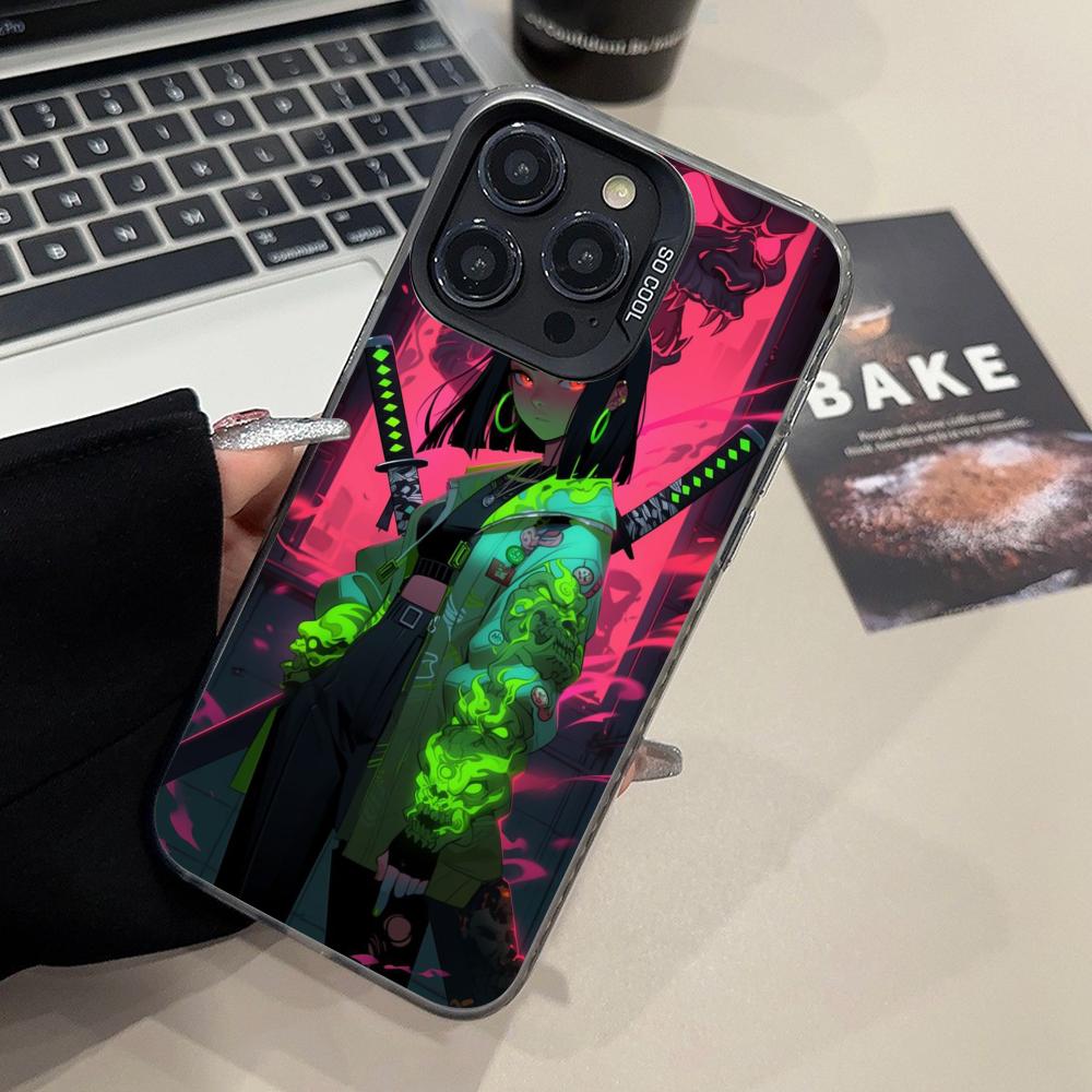 Anime Girl Mobile Phone Case for iPhone 17 16 15 14 13 12 11 X XR XS 8 7 Air Pro Max Plus Translucent Colorful Cover