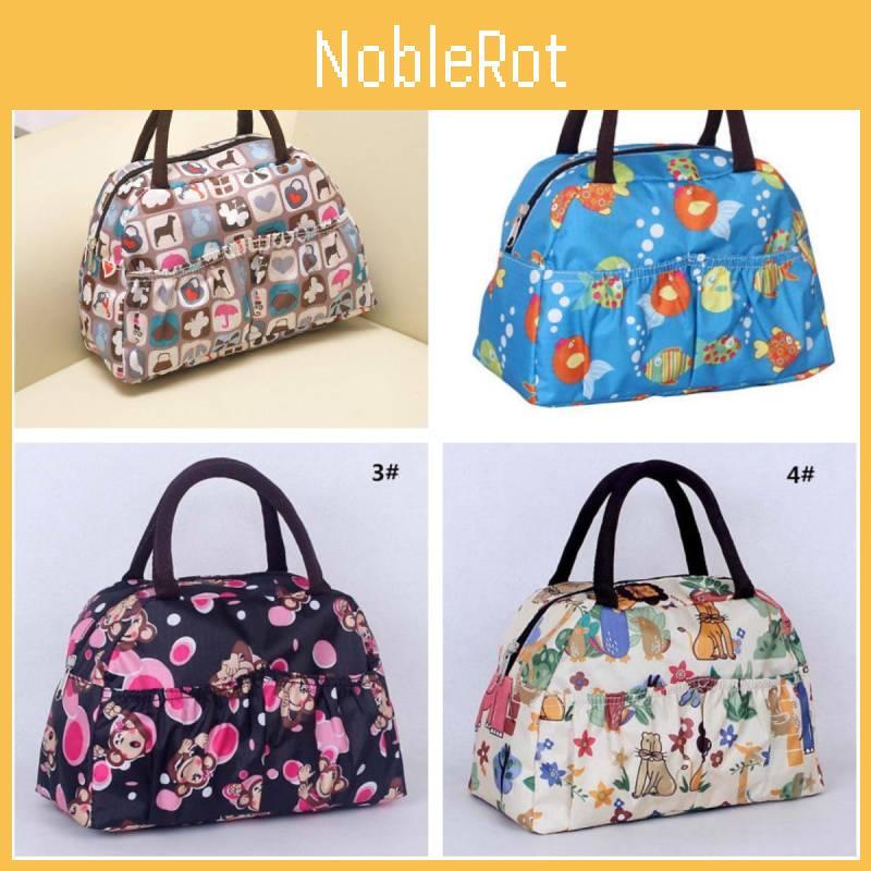 Handbag Ladies Spring Bento Fashion Casual Fine Print Practical Strap Double