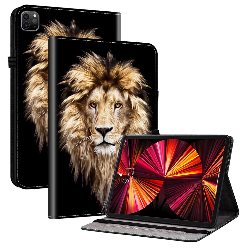 Δερμάτινη Θήκη Για iPad Air 13 (2025)/(2024)/Pro 12.9 (2022)/(2021)/(2020) Θήκη Tablet με Εκτύπωση Μοτίβου και Θήκες Καρτών