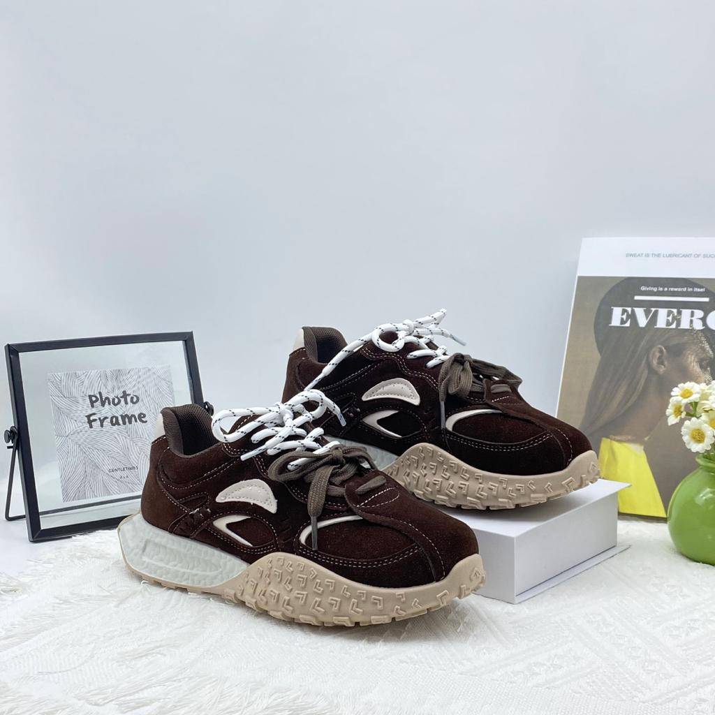 Platform-soled German training shoes women's 2025 spring and autumn new small height-increasing sports and leisure shoes versatile retro Forrest Gump