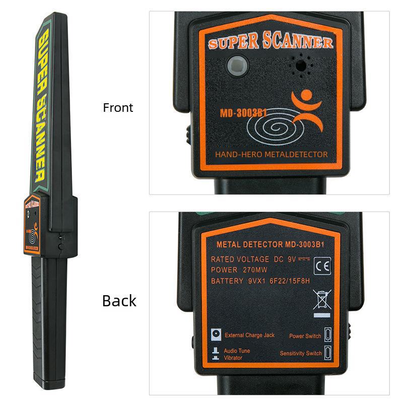 Handmetalldetektor MD3003B1 - Tragbarer Sicherheitsscanner für Telefone, Messer und Waffen