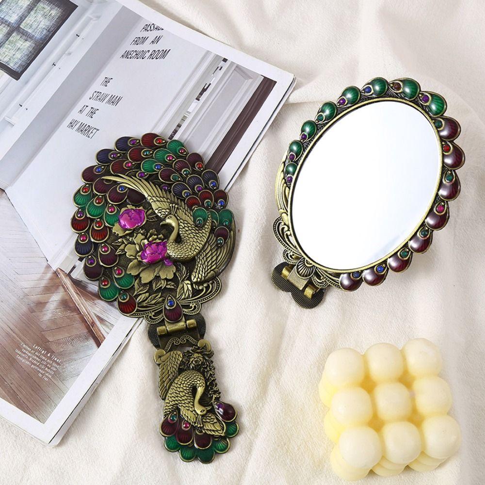 Vintage Princess Make Up Mirror Portable Folding Cosmetic Mirror Vanity Mirror Birthday Gift