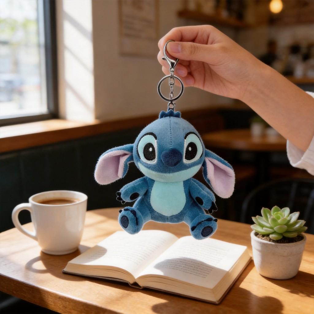 Lilo Stitch Plüsch Schlüsselanhänger mit Tiermuster für Rucksack und Tasche Dekoration