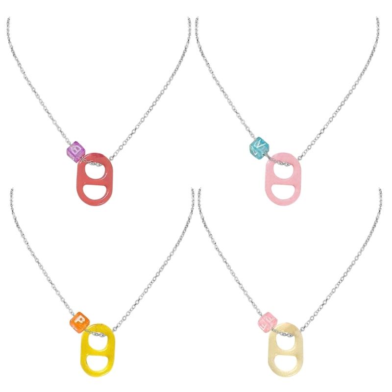 Fashion Acrylic Charm Pendant Necklace Sweet Cute Clavicle Chain Simple Choker Necklace Statement Jewelry Neck Chain