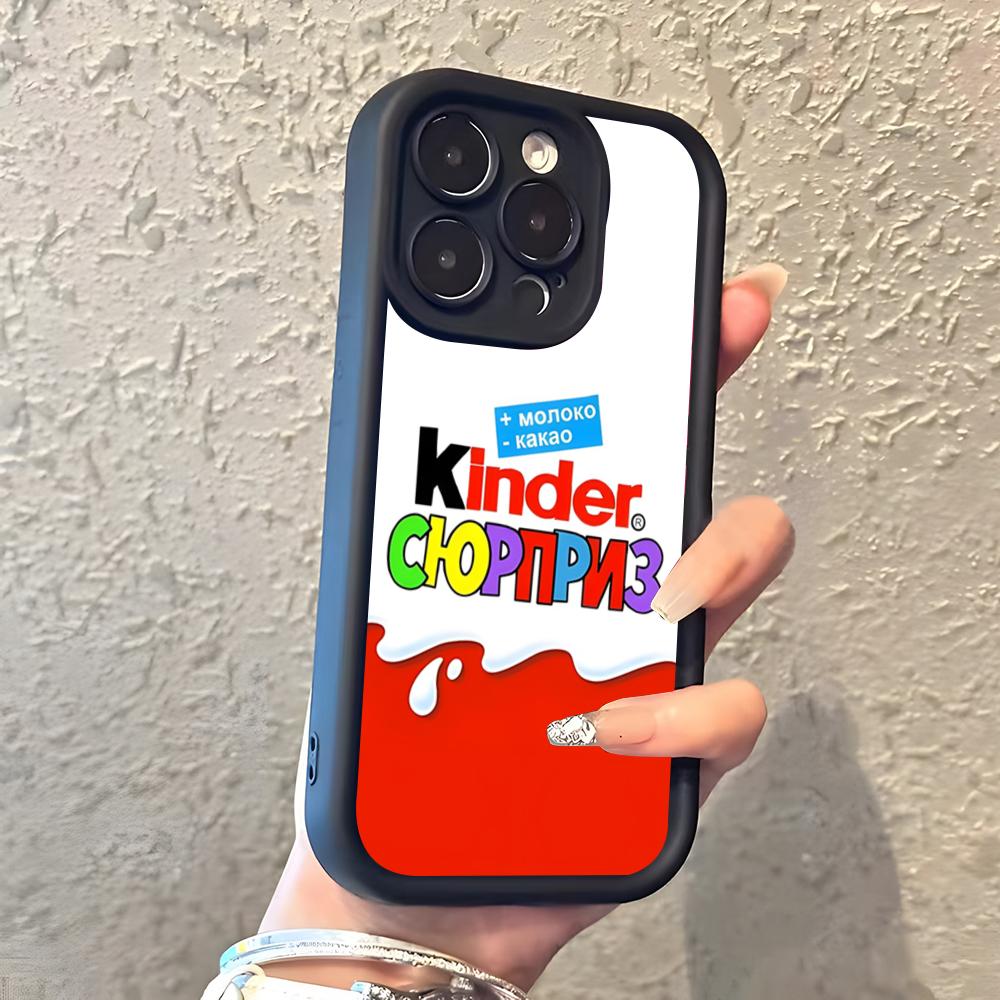 Trolly Egg K-KINDER JOY Surprise Phone Case For IPhone 17 Pro Max 16 15 14 Pro Max IPhone 13 Pro Max 11 Plus Silicone Cover