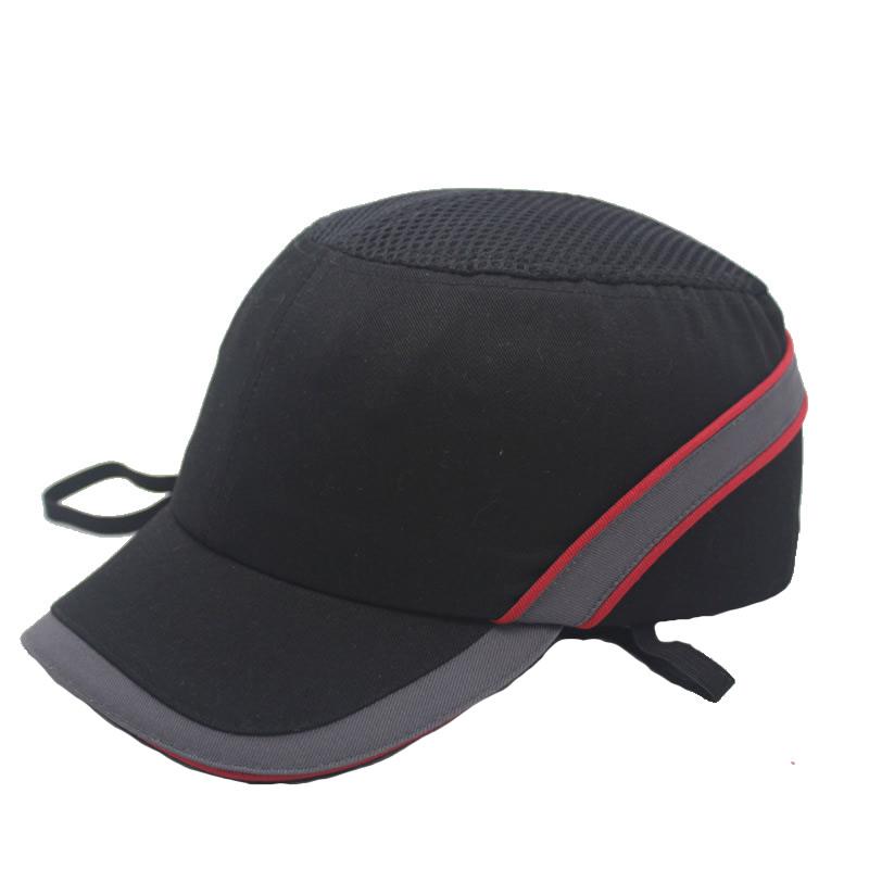 Work Safety Hi-Viz Strip Bump Cap Hard Inner Shell Protective Helmet Baseball Hat Style For Work Head Protection
