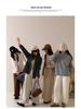 Yi Han Meng Women's Fleece Lined Zip-Up Cardigan - Warm, Korean Style Autumn/Winter Casual Sweatshirt with Stand Collar