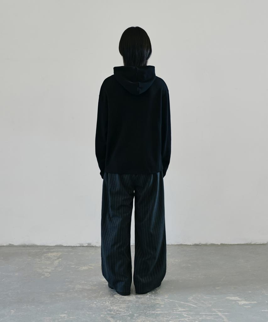 Seukeulaeteulpigsel Reverse Pleated Slacks [Charcoal Stripe]