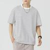 Men's Loose Fit Minimalist Crew Neck Solid T-Shirt, Summer Short Sleeve