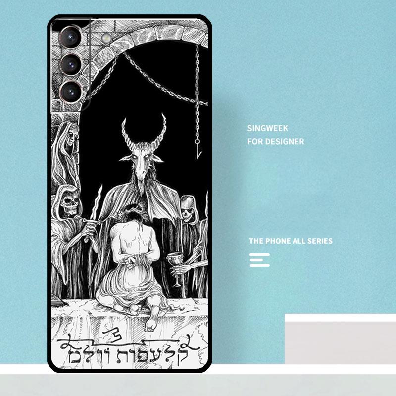 Satanic Scary Skull Case For Samsung Galaxy S25 Ultra S25 FE S20 S21 S22 S23 Plus S9 S10 S24 Ultra Phone Cover