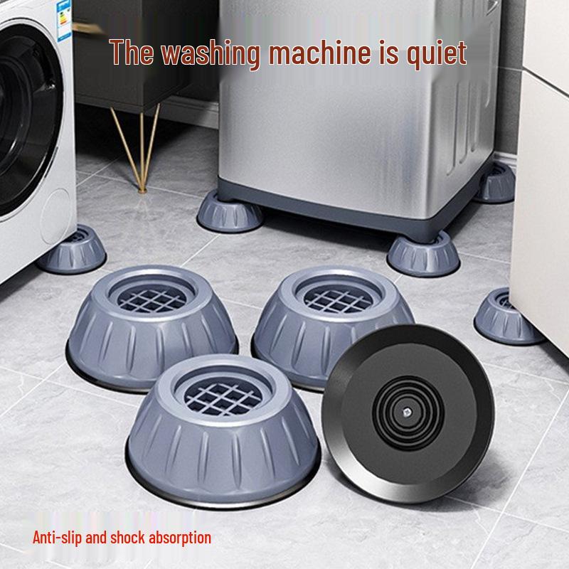 Luxury Anti-slip Washing Machine Foot Pads - Universal Heightening Shock Absorption Stand Single [Bare Package]