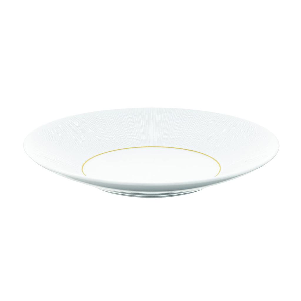 Noritake Deep Plate, 25cm, 780cc, Neige, Hand Washable, 1 Plate, White Fine Porcelain (White), 1642L/05515A