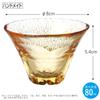 Toyo Sasaki Glass Wagarasu On Fujimi Sakura Sake Cup Amber Gold Leaf 80ml Made in Japan Sake Glass Fuji Glass Cup Gift Present Present Respect for the