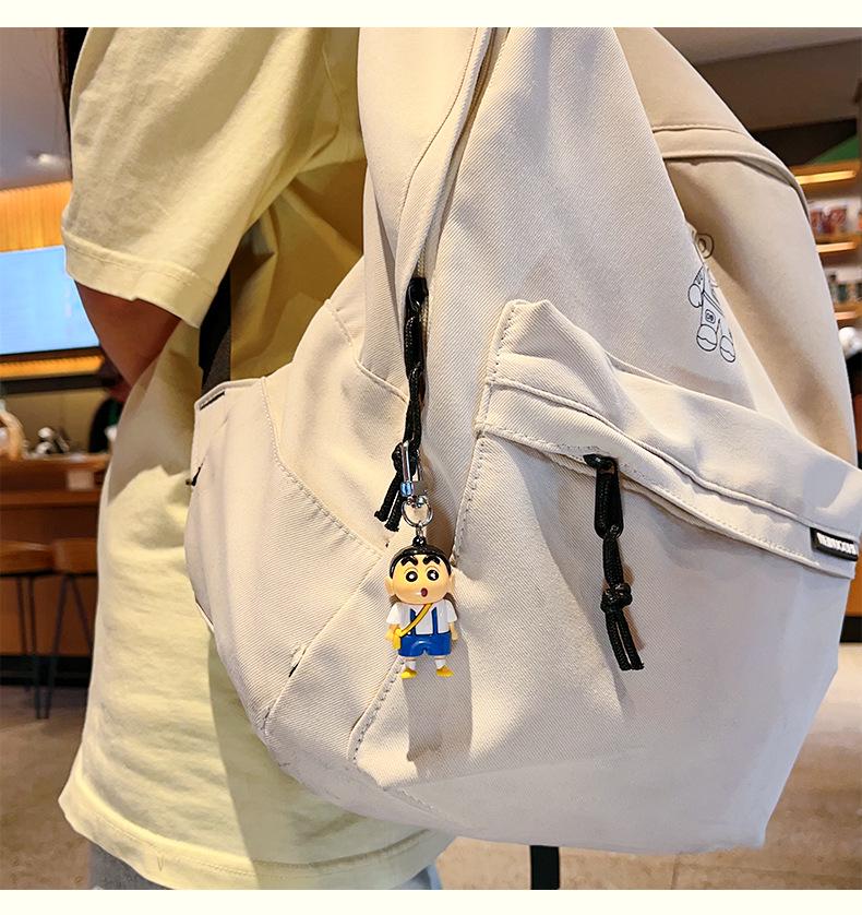 Crayon Shin-chan Cute Cartoon Doll Keychain with Magnetic Snap - Perfect for Besties or Couples
