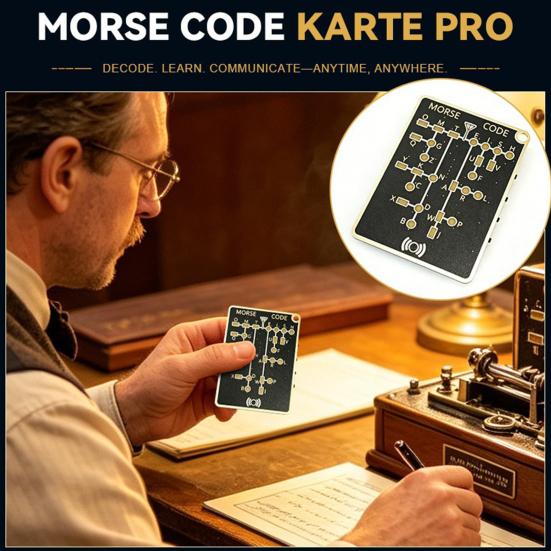 Morse Code Quick Check Card Ready-to-Use Educational Trainer with Interactive Feedback Buttons Visible Alphabet Chart Home Morse Code Learning Aid
