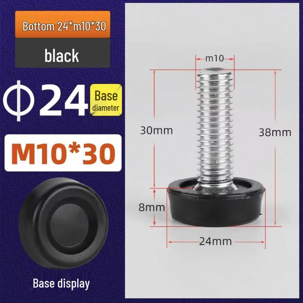 Adjustable Furniture Heightening Foot Pad (M6/M8/M10) – Screw Base for Shelves