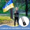 Stainless Steel Flagpole Weight Anchor Kit - Heavy-Duty Counterweight Anchor & Flagpole Protector for Color Guard Poles