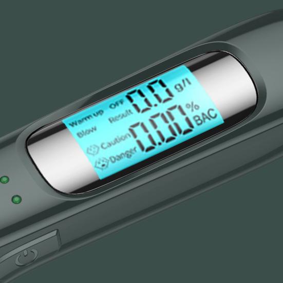 Tragbarer Alkoholtester, Alkoholtester, einfach zu bedienende Digitalanzeige, hochpräziser wiederaufladbarer kabelloser Tester, persönlicher Alkoholtester