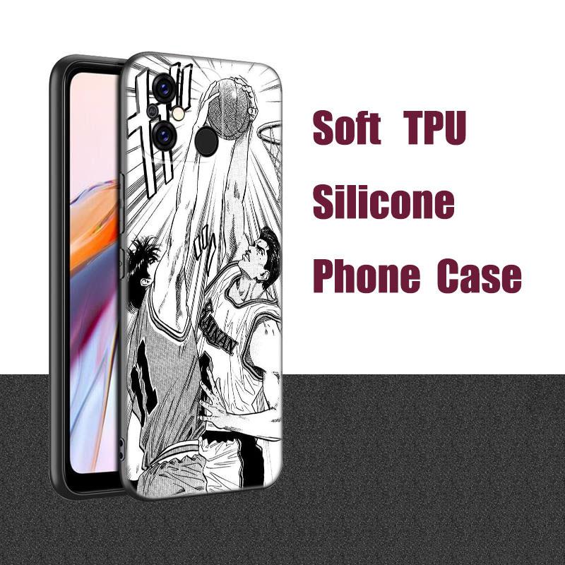 Anime Slam Dunk Black Silicone Phone Case For Xiaomi Redmi 7A 8A 9A 10A 11A 9C 10C 12C 13C 11 Prime A1 A2 Plus 12 4G Note 9T 12R