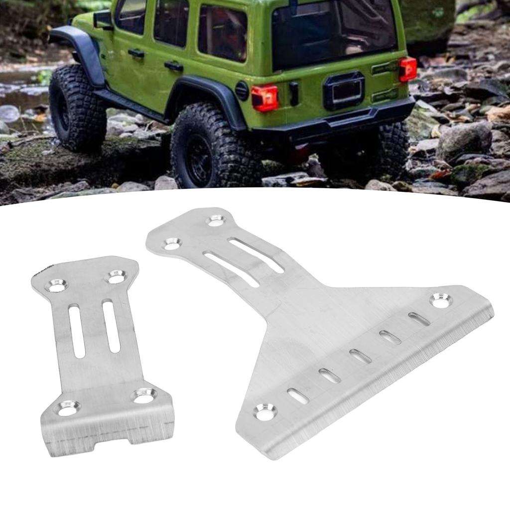 RC Chassis Armor Stainless Steel Silver Front Rear RC Body Guard Armor for Tamiya XV 02 Pro 58707 1/10 RC Car