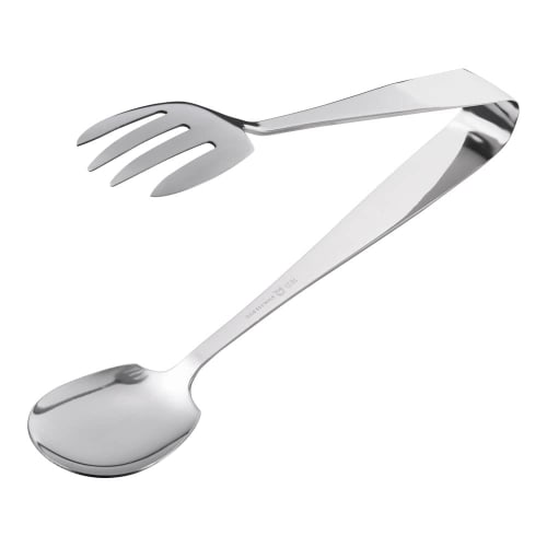 Endo Shoji Commercial Salad Serving Tongs, 18-0 Stainless Steel, Made in Japan, BTV28