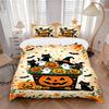 3pcs Halloween Decorations Bedding Set - 1 Duvet Cover + 2 Pillowcases(Core Not Included), Machine Washable Polyester Yy251216131