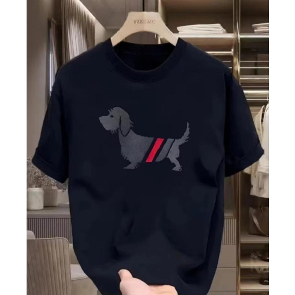 

Высококачественная футболка из чистого хлопка с принтом слона, новая, для пар, с коротким рукавом, универсальный топ с круглым вырезом L