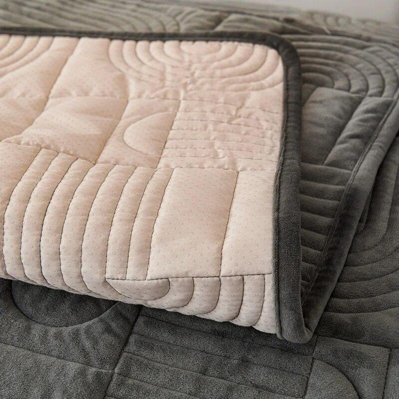 Tykke plysj sofatrekk til stuen Sklisikker vinter varm sofa Pute Lounge Universal seksjonssofa Håndkle hjemmeinnredning