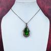 Green fire labradorite pendant copper wire wrapped gemstone pendant copper jewelry handmade boho pendant gifts for wife wire wrapped jewelry