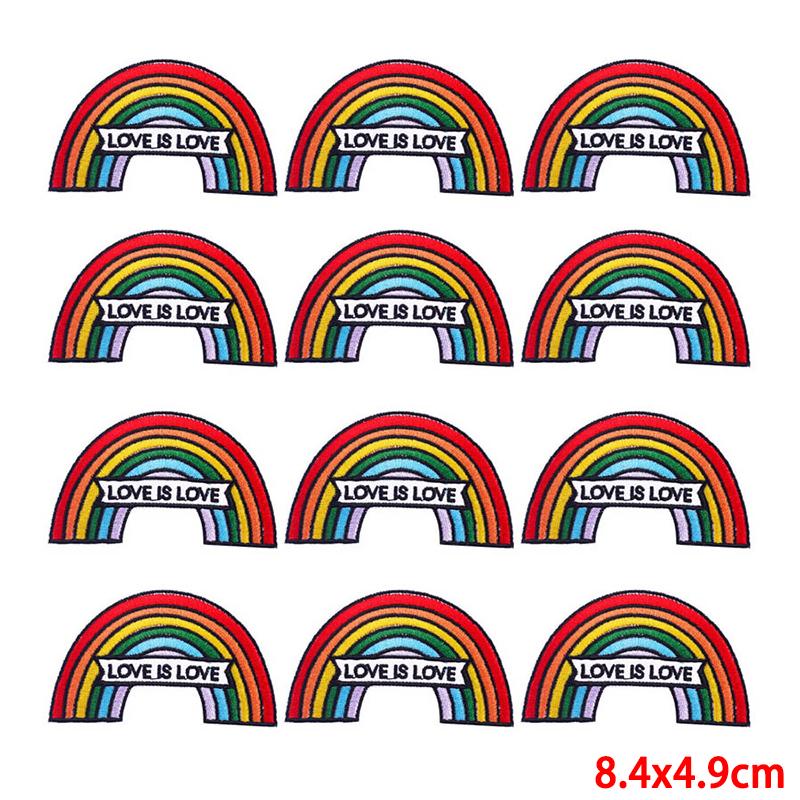 10 Pcs/lot Wholesale Embroidery Patch Iron On Patches For Clothing Patches On Clothes Jackets Decor Applique Sew Supplies