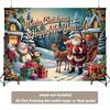 Party Backdrop Christmas Flat Piece Festive Scene Made Event Photo Background Party Decor