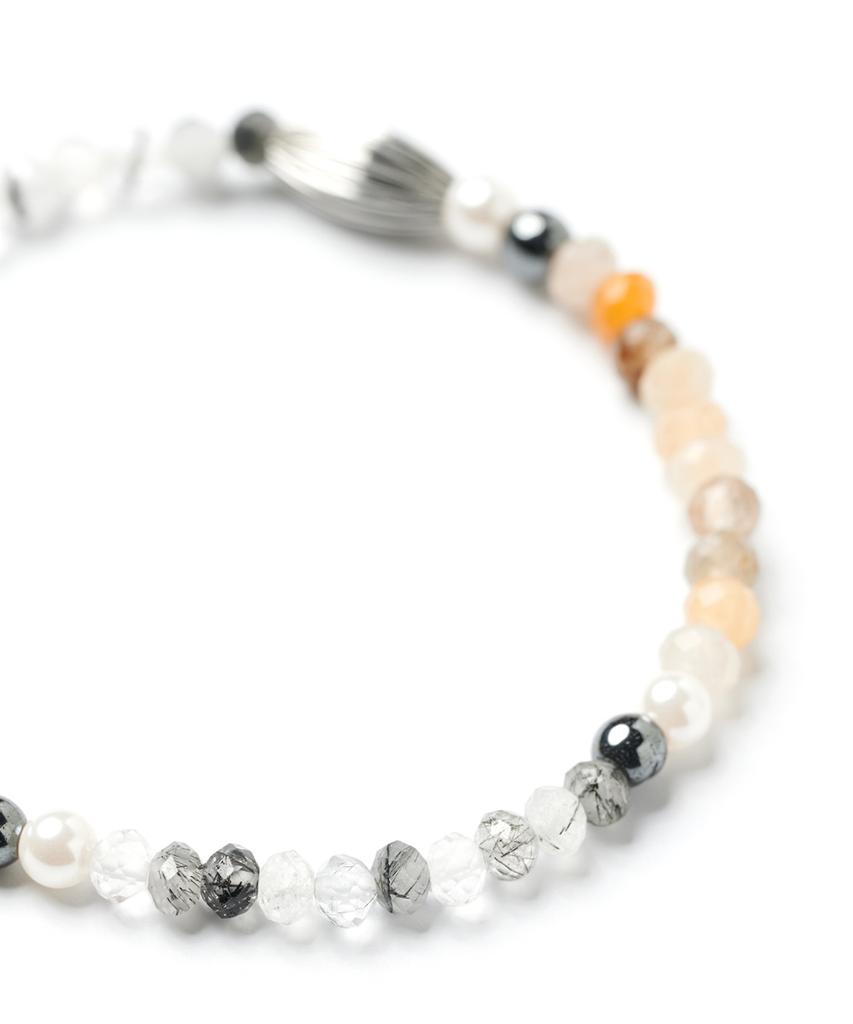 Polalita Off-White Gemstone Mix Bracelet (Plt-Br-080_Yl)
