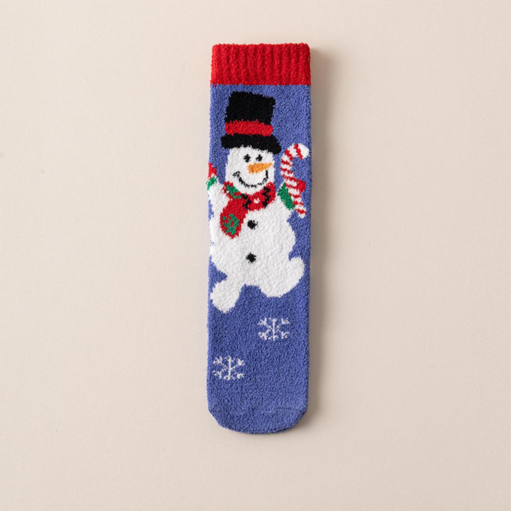 Women's Thick Warm Mid-Calf Sleep Socks Cute Cozy Floor Socks for Christmas