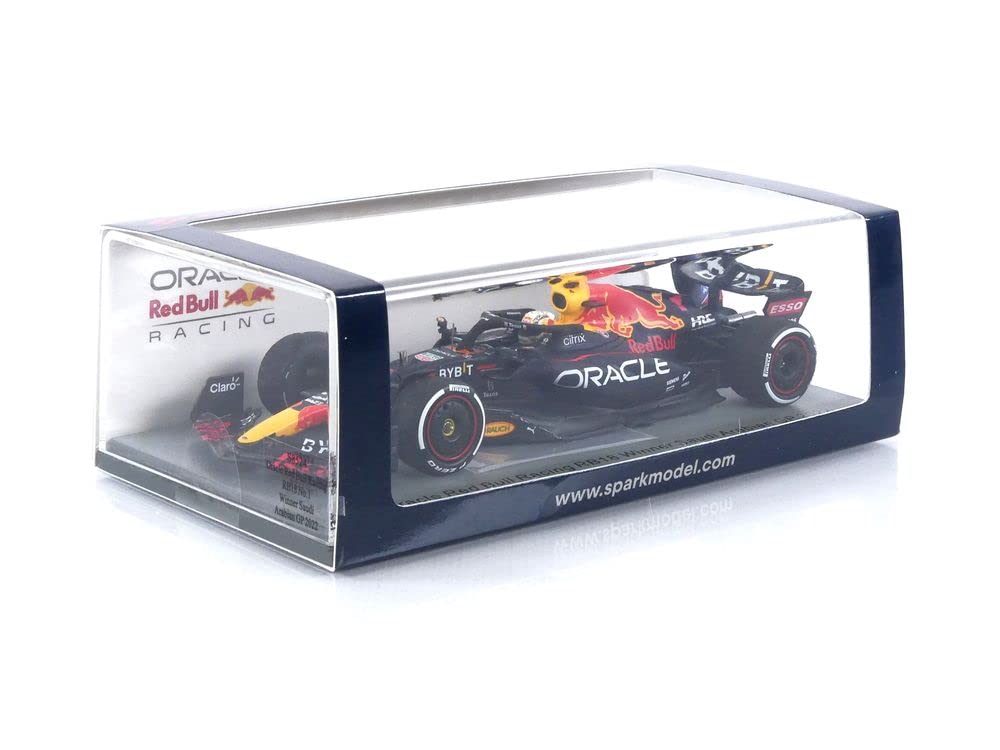 Spark Oracle Red Bull Racing RB18 2022 F1 Saudi Arabian Grand Prix Winner Verstappen with Pit Board 1/43 #1 M.