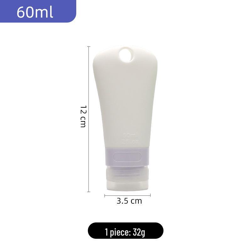 Tragbare Nachfüllbare Silikon-Reiseflasche mit großem Fassungsvermögen und Aufhängeloch