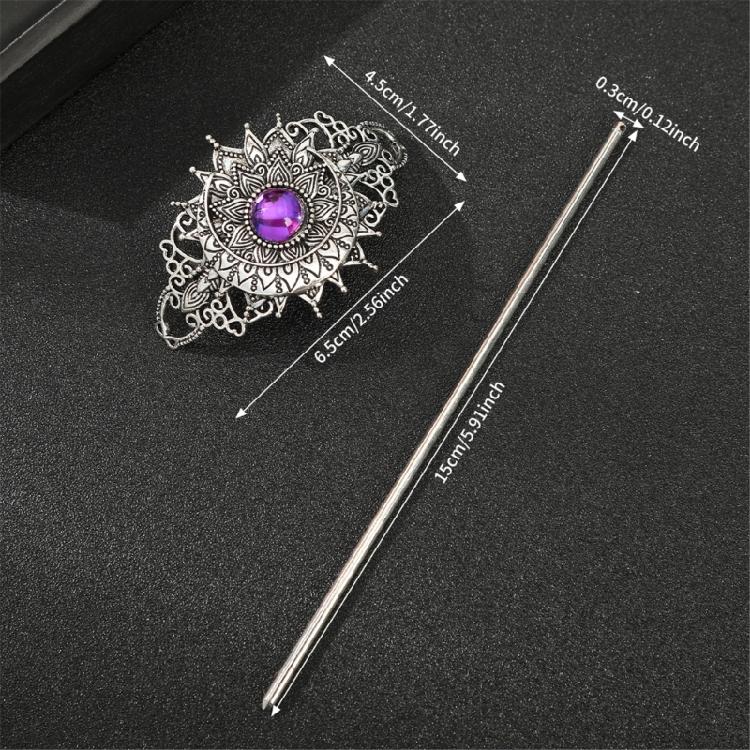 Delicate Floral Hair Stick Crystal Hairpiece with Sparkling Crystal for Evening Wear Photo Props