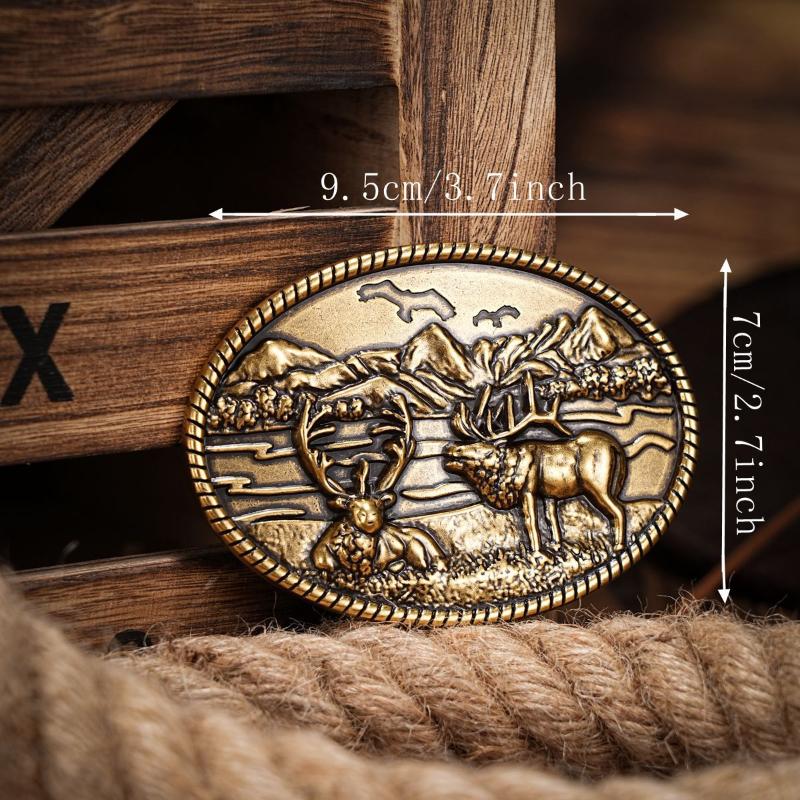 Western Belt Buckle Initial Vintage-Cowboy Rodeo Silver Large Belt Buckle For Men Women