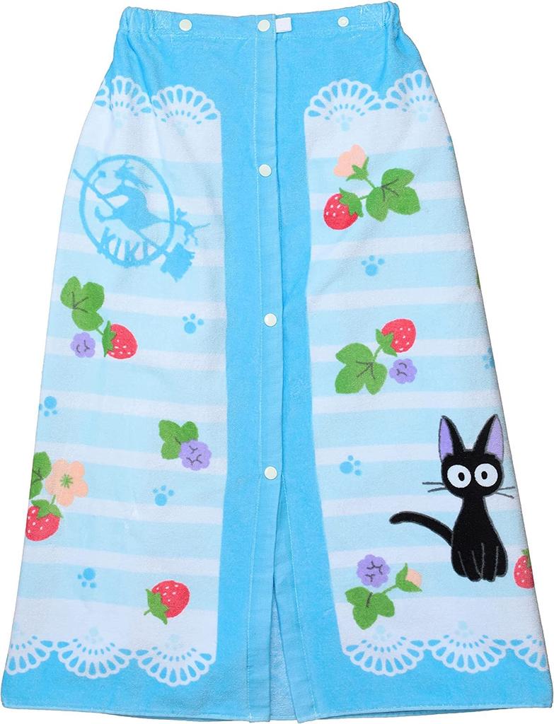 Marushin Wrap Studio Ghibli Delivery 80cm Jiji Wearable Bath Wrap for Girls and 1065005400 Towel, "Kiki's Service" Long, Design, Children's Towel,
