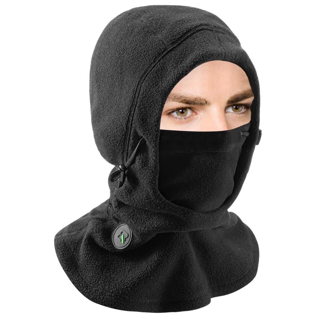 ROCKBROS Neck for Cold Thick Fleece Adjustable Neck Perfect for and Other Sports and Outdoor and Black Warmer/Balaclava Winter, Protection, Lining,