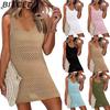 BITCED Women's Swimwear Cover-Up Summer Sleeveless Tank Top Sun Protection Knit Lace-Up Swimsuit Beach Dress