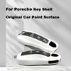 Original Car Paint Surface Pearl White Key Case Shell For 911 718 Panamera Macan Cayenne Boxster Cayman Remote Key Cover
