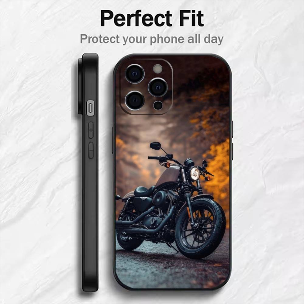 Sportster R-Retro Moto Cruiser CMX500 Phone Case For iPhone17,16,15,14,13,12 Plus,Max Soft Silicone Black Cover
