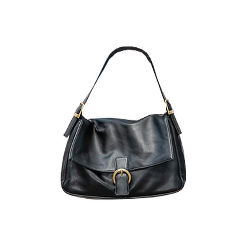 

Женские сумки через плечо в стиле ретро с большой вместимостью подмышкой 2023 года - европейские и американские трендовые сумки чёрный