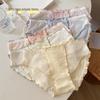 Japanese-Style Sexy Lace Ruffle Cotton Panties for Women – Comfortable, Soft, Antibacterial Triangle Briefs