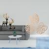 Reindeer Elk Resin Statue And Palm Leaves Wood Wall Decor Creative Animal Figure Collection for