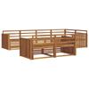 Outdoor Sofa Set 7 Pcs Natural Solid Acacia Wood